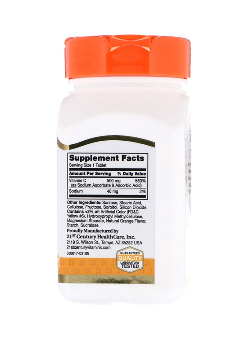 21st Century Chewable Vitamin C 500 mg Dietary Supplement - 110 Tablets - Image 2